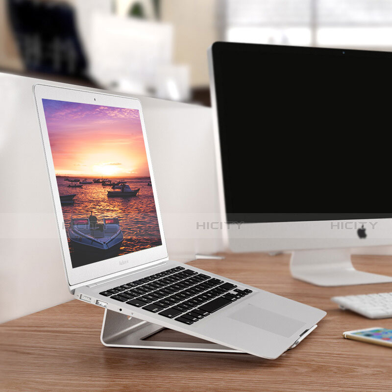 Support Ordinateur Portable Universel S11 pour Apple MacBook Air 13 pouces (2020) Argent Plus