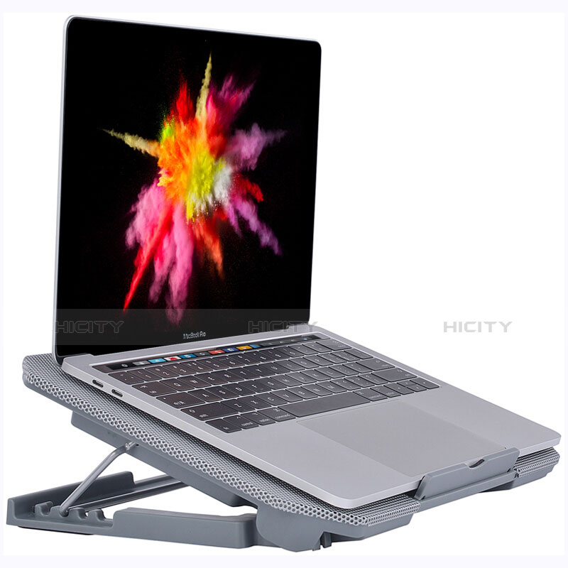 Support Ordinateur Portable Ventilateur de Refroidissement Radiateur Universel 9 Pouces a 16 Pouces M16 pour Apple MacBook 12 pouces Argent Plus