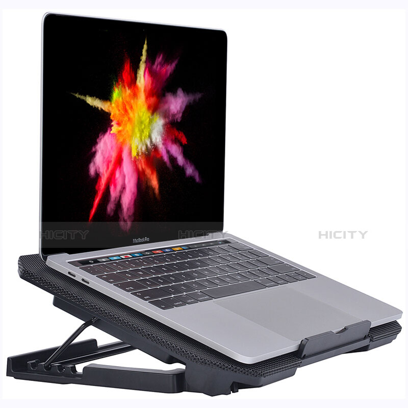 Support Ordinateur Portable Ventilateur de Refroidissement Radiateur Universel 9 Pouces a 16 Pouces M16 pour Apple MacBook Air 11 pouces Noir Plus