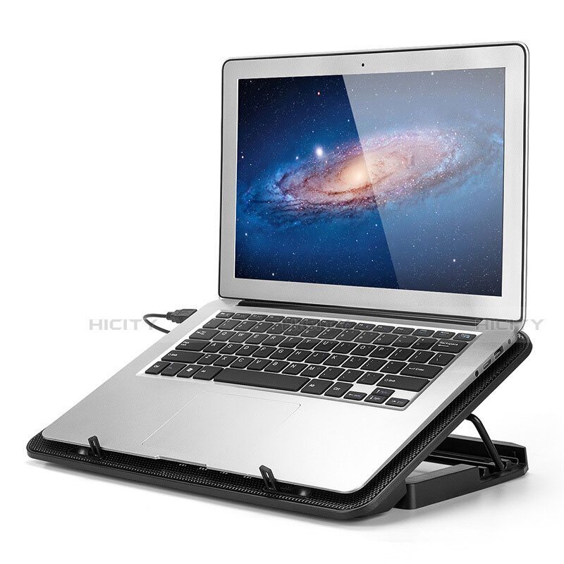 Support Ordinateur Portable Ventilateur de Refroidissement Radiateur Universel 9 Pouces a 16 Pouces M18 pour Apple MacBook Air 13 pouces (2020) Noir Plus