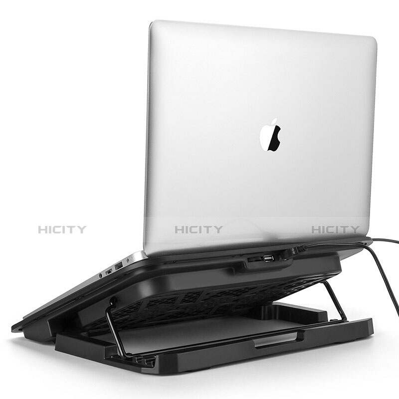 Support Ordinateur Portable Ventilateur de Refroidissement Radiateur Universel 9 Pouces a 16 Pouces M18 pour Apple MacBook Pro 15 pouces Noir Plus