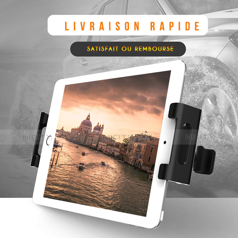 Support Tablette Universel Voiture Siege Arriere Pliable Rotatif 360 B02 pour Apple iPad Mini 4 Noir Plus