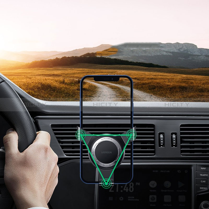 Support Telephone Voiture Support Clip Tableau de Bord Universel LU1 Noir Plus