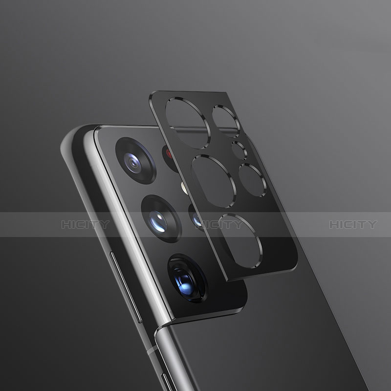Verre Trempe Protecteur de Camera Protection pour Samsung Galaxy S21 Ultra 5G Noir Plus